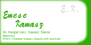 emese kamasz business card